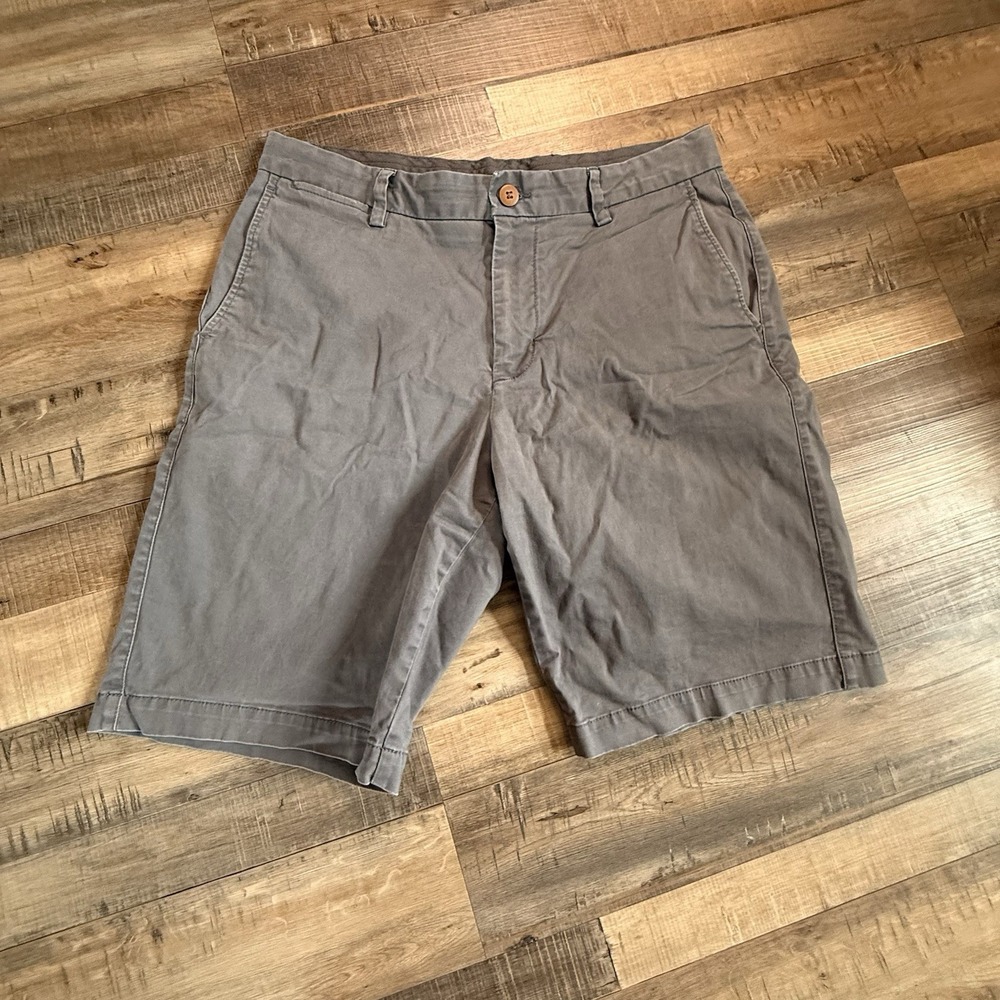Tommy Bahama Boracay Mens Gray‎ Stretch Flat Front Casual Chino Shorts Size 33